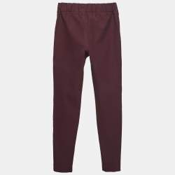Joseph Plum Purple Stretch Gabardine Leggings S