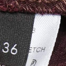 Joseph Plum Purple Stretch Gabardine Leggings S