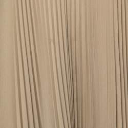 Pre Owned Joseph Beige Crepe Pleated V-Neck Sleeveless Dress L