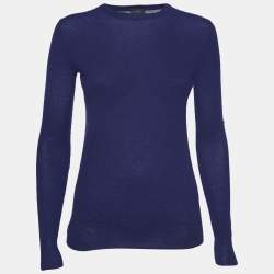 Joseph Navy Blue Cashmere Knit  Crew Neck Sweater M
