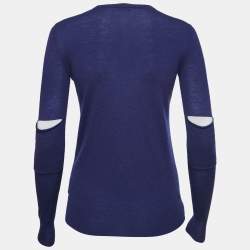 Joseph Navy Blue Cashmere Knit  Crew Neck Sweater M