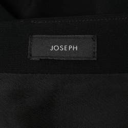 Joseph Black Stretch Crepe Midi Pencil Skirt L