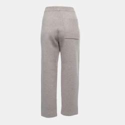 Joseph Grey Ribbed Wool Knit Pants M 