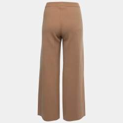 Joseph Brown Wool Knit Wide Leg Pants M