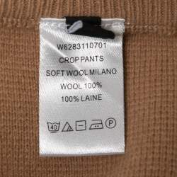 Joseph Brown Wool Knit Wide Leg Pants M