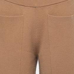 Joseph Brown Wool Knit Wide Leg Pants M