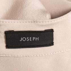 Pre Owned Joseph Light Beige Crepe Ruffle Detail Shirt S