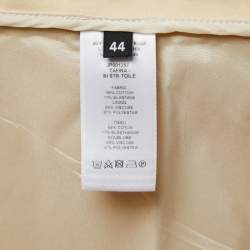 Joseph Cream Stretch Cotton High Waist Flared Leg Trousers L