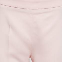 Pre Owned Joseph Light Pink Crepe High Waist Wide-Leg Trousers L