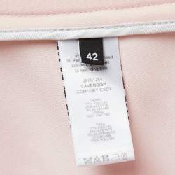 Pre Owned Joseph Light Pink Crepe High Waist Wide-Leg Trousers L