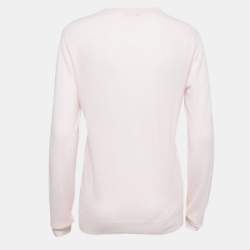 مملوكة مسبقًا Joseph Light Pink Cashmere Knit Crew Neck Long Sleeve Top XL