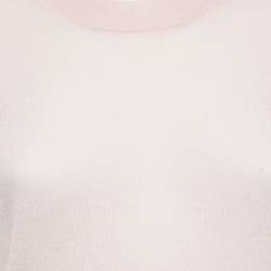 مملوكة مسبقًا Joseph Light Pink Cashmere Knit Crew Neck Long Sleeve Top XL