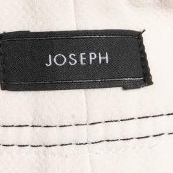 Joseph Cream Crepe High Waist Wide Leg Trousers L