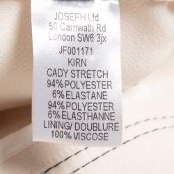 Joseph Cream Crepe High Waist Wide Leg Trousers L
