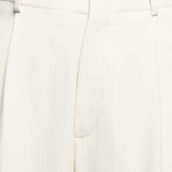 مملوكة مسبقًا Joseph Cream Crepe Wide-Leg Pants M