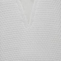 Joseph Off White Cotton Blend Knit Sweater XL