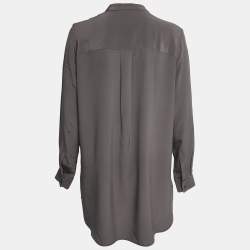 Pre Owned Joseph Grey Silk Dara Blouse M