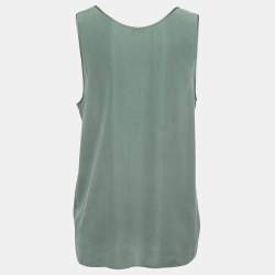 Joseph Green Silk Sleeveless Top L