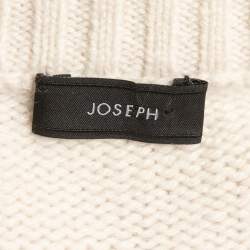 Pre Owned Joseph Off White Cashmere Cable Knit Sweater L