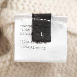 Pre Owned Joseph Off White Cashmere Cable Knit Sweater L