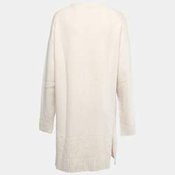 Pre Owned Joseph Off White Cashmere Cable Knit Sweater L