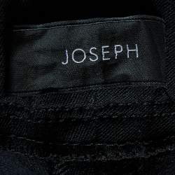 Pre Owned Joseph Black Leather & Denim Leggings M