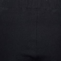 Pre Owned Joseph Black Leather & Denim Leggings M
