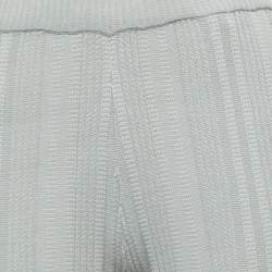 Joseph Light Blue Striped Cotton Knit Flared Pants XXS