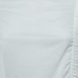 Pre Owned Joseph Off White Cotton Adjustable Strap Detailed Half Sleeve T-Shirt XS