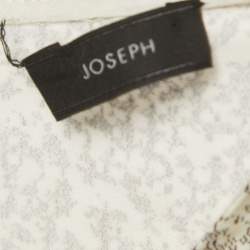 Joseph Off-White Print Silk Drape Detailed Mini Dress S