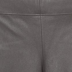 Pre Owned Joseph Grey Leather Leggings XS