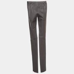 Pre Owned Joseph Grey Leather Leggings XS