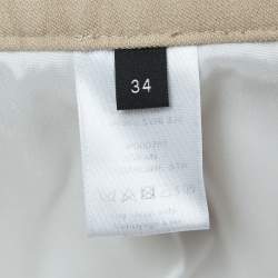 Pre Owned Joseph Beige Gabardine Straight Fit Trousers S