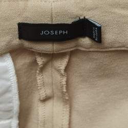 Pre Owned Joseph Beige Gabardine Straight Fit Trousers S