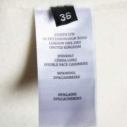 Pre Owned Joseph Off White Wool & Cashmere Cenda Double Face Coat S