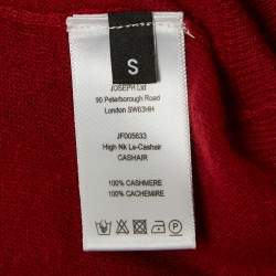 مملوكة مسبقًا Joseph Red Cashmere Cashair High Neck Sweater S