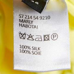 Pre Owned Joseph Yellow Silk Habotai Marly Tunic Dress S