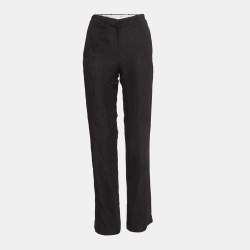 Joseph Black Reptile Embossed Silk Blend Trousers S