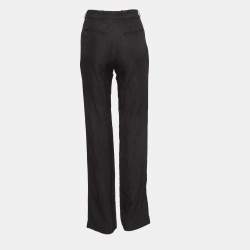 Joseph Black Reptile Embossed Silk Blend Trousers S