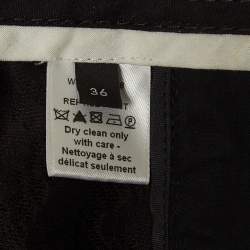 Joseph Black Reptile Embossed Silk Blend Trousers S