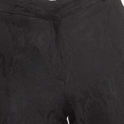 Joseph Black Reptile Embossed Silk Blend Trousers S