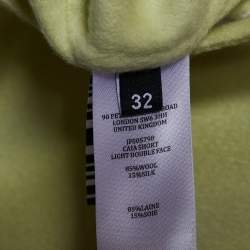Joseph Lime Yellow Wool & Silk Caia Short Coat XS
