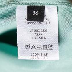Joseph Sage Green Fuji Silk Max Sleeveless Dress S