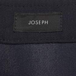 Joseph Navy Blue Crepe Midi Wrap Dress M
