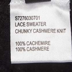 Joseph Black Cashmere Knit Tie-Up Sweater M