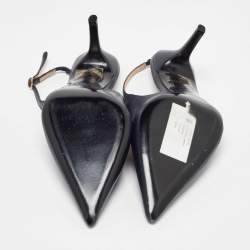Joseph Navy Blue Leather Pointed Toe Slingback Pumps Size 40