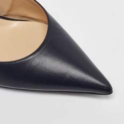 Joseph Navy Blue Leather Pointed Toe Slingback Pumps Size 40