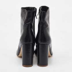 Joseph Black Leather Ankle Zipped Boots Size 39