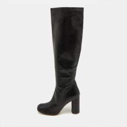Joseph Black Leather knee Length Boots Size 40