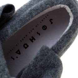 Joshua Sanders Grey Felt Bow Slip On Sneakers Size 37